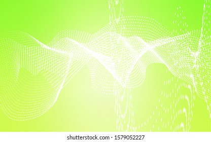 Light Green, Yellow vector pattern with spheres. Glitter abstract illustration with blurred drops of rain. Beautiful design for your business natural advert.