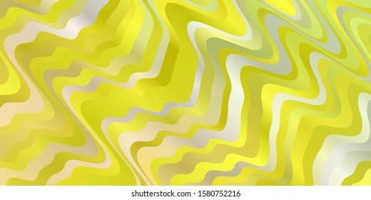 Light Green, Yellow vector pattern with wry lines. Colorful illustration, which consists of curves. Best design for your ad, poster, banner.