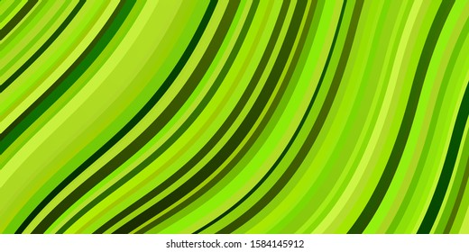 Light Green, Yellow vector pattern with lines. Gradient illustration in simple style with bows. Pattern for websites, landing pages.