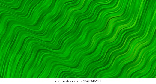 Light Green, Yellow vector pattern with lines. Illustration in abstract style with gradient curved.  Pattern for business booklets, leaflets