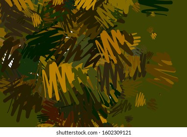 Light Green, Yellow vector pattern with sharp lines. Shining colored illustration with sharp stripes. Smart design for your business advert.