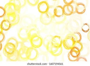 Light Green, Yellow vector pattern with spheres. Blurred bubbles on abstract background with colorful gradient. Pattern for beautiful websites.