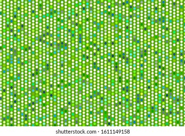 Light Green, Yellow vector pattern with spheres. Glitter abstract illustration with blurred drops of rain. Pattern for beautiful websites.