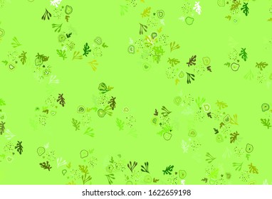 Light Green, Yellow vector pattern with random forms. Modern abstract illustration with colorful random forms. Modern design for your business card.