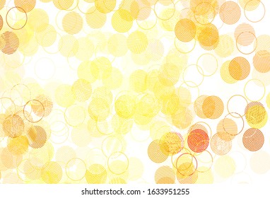 Light Green, Yellow vector pattern with spheres. Illustration with set of shining colorful abstract circles. Pattern for textures of wallpapers.