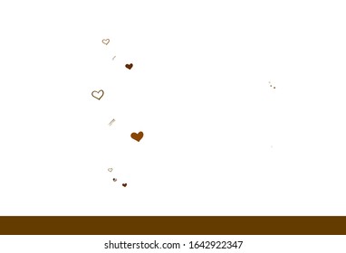 Light Green, Yellow vector pattern with colorful hearts. Beautiful abstract hearts on colorful gradient background. Pattern for marriage gifts, congratulations.