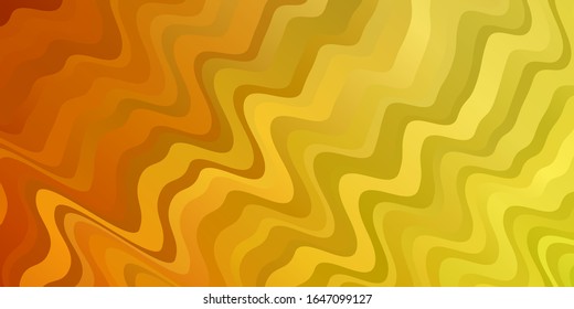 Light Green, Yellow vector pattern with wry lines. Colorful illustration in abstract style with bent lines. Pattern for business booklets, leaflets