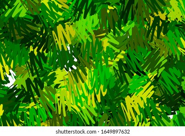Light Green, Yellow vector pattern with sharp lines. Modern geometrical abstract illustration with Lines. Smart design for your business advert.