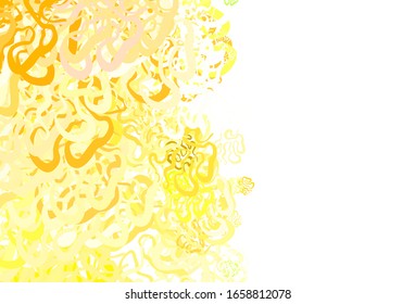Light Green, Yellow vector pattern with lines. A shining illustration, which consists of curved lines. A completely new template for your design.