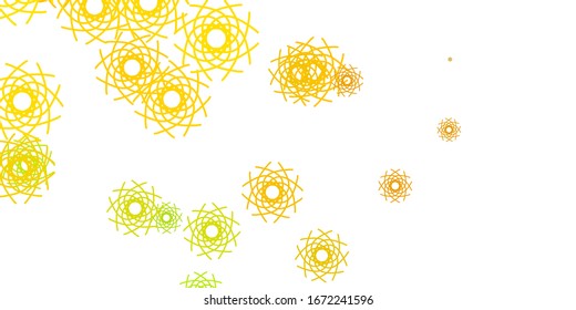 Light Green, Yellow vector pattern with abstract shapes. Illustration with colorful shapes in abstract style. Modern design for your ads.