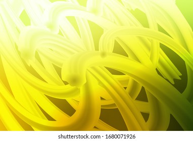 Light Green, Yellow vector pattern with wry lines. A circumflex abstract illustration with gradient. Abstract style for your business design.