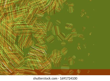 Light Green, Yellow vector pattern with spheres. Glitter abstract illustration with blurred drops of rain. Design for your business advert.