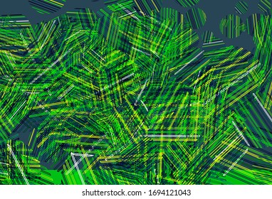 Light Green, Yellow vector pattern with spheres. Abstract illustration with colored bubbles in nature style. New template for your brand book.