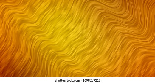Light Green, Yellow vector pattern with curves. Illustration in halftone style with gradient curves. Design for your business promotion.