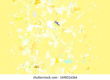 Light Green, Yellow vector pattern with random forms. Colorful chaotic forms with gradient in modern style. Elegant design for wallpapers.