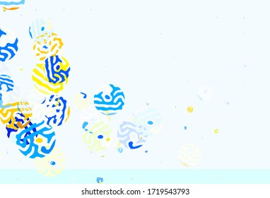 Light Green, Yellow vector pattern with random forms. Decorative design in abstract style with random forms. Background for a cell phone.