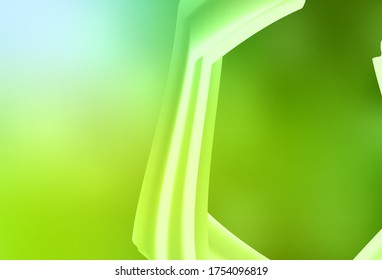Light Green, Yellow vector pattern with wry lines. Modern gradient abstract illustration with bandy lines. Abstract design for your web site.