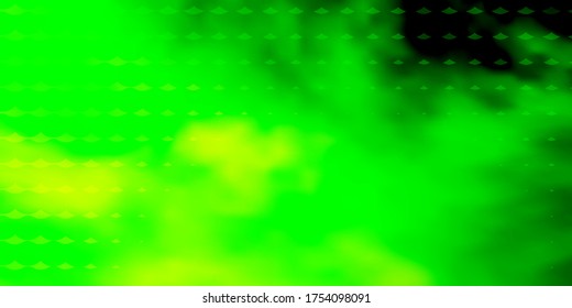 Light Green, Yellow vector pattern with circles. Colorful illustration with gradient dots in nature style. Pattern for booklets, leaflets.