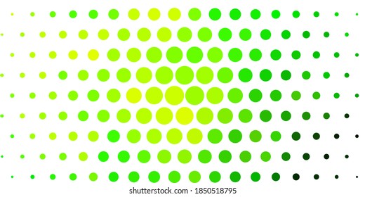 Light Green, Yellow vector pattern with circles. Abstract illustration with colorful spots in nature style. New template for your brand book.