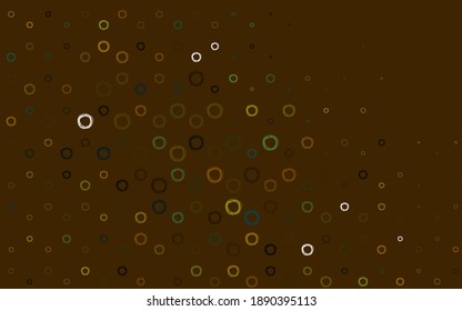 Light Green, Yellow vector pattern with spheres. Blurred bubbles on abstract background with colorful gradient. Pattern for ads, leaflets.