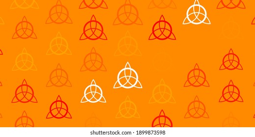 Light Green, Yellow vector pattern with magic elements. Retro design in abstract style with witchcraft forms. Simple base for your occult design.