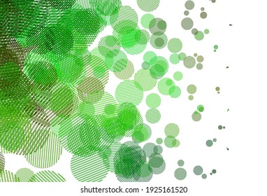 Light Green, Yellow vector pattern with spheres. Modern abstract illustration with colorful water drops. New template for your brand book.