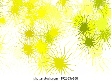 Light Green, Yellow vector pattern with random forms. Colorful chaotic forms with gradient in modern style. Best smart design for your business.