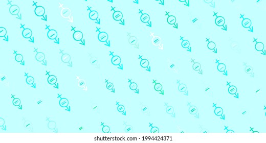 Light Green, Yellow vector pattern with feminism elements. Colorful illustration with gradient feminism shapes. Simple design for your web site.
