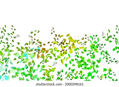 Light Green, Yellow vector pattern with chaotic shapes. Decorative design in abstract style with random forms. Simple design for your web site.
