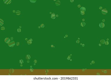 Light Green, Yellow vector pattern with spheres. Blurred bubbles on abstract background with colorful gradient. Design for your business advert.