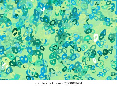 Light Green, Yellow vector pattern with spheres. Modern abstract illustration with colorful water drops. Pattern for ads, leaflets.