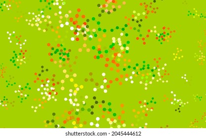 Light Green, Yellow vector pattern with artificial intelligence network. Shining colorful illustration with real structure of AI. Template for ads of intellect, innovations.