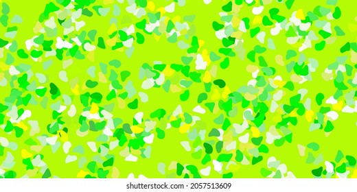 Light green, yellow vector pattern with abstract shapes. Illustration with colorful shapes in abstract style. Background for cell phones.