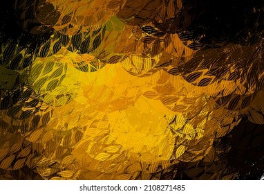 Light Green, Yellow vector pattern with random forms. Colorful chaotic forms with gradient in modern style. Background for a cell phone.