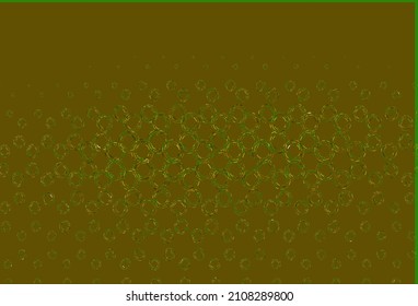 Light green, yellow vector pattern with spheres. Modern abstract illustration with colorful water drops. Template for your brand book.