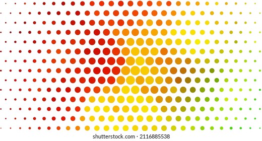 Light Green, Yellow vector pattern with circles. Illustration with set of shining colorful abstract spheres. Pattern for websites, landing pages.