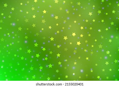 Light Green, Yellow vector pattern in Christmas style. Abstract gradient illustration with colorful Christmas things. Pattern for booklets, leaflets of education.