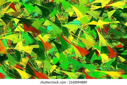 Light Green, Yellow vector pattern with random forms.