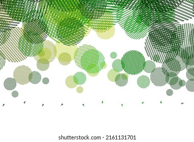 Light Green, Yellow vector pattern with spheres. Illustration with set of shining colorful abstract circles. Pattern for beautiful websites.