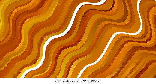 Light Green, Yellow vector pattern with curved lines. Abstract gradient illustration with wry lines. Template for your UI design.