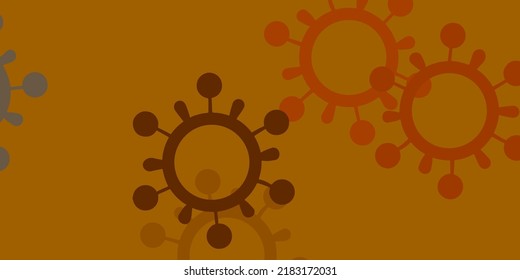 Light green, yellow vector pattern with coronavirus elements. Abstract illustration with biological gradient shapes. Wallpaper for health protection.