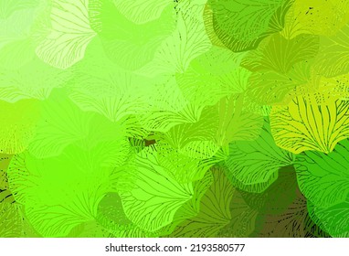 Light Green, Yellow vector pattern with random forms. Colorful chaotic forms with gradient in modern style. Elegant design for wallpapers.