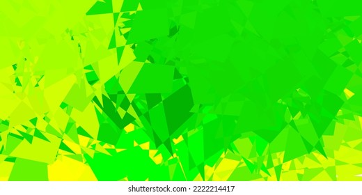 Light green, yellow vector pattern with abstract shapes. Modern abstract illustration with gradient random forms. Background for cell phones.