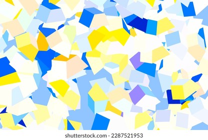 Light Green, Yellow vector pattern with random forms. Colorful chaotic forms with gradient in modern style. Elegant design for wallpapers.