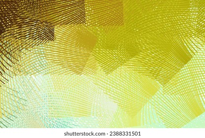 Light Green, Yellow vector pattern with curved lines. Smart illustration in abstract style with gradient lines.  Texture for booklets, leaflets.