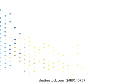 Light Green, Yellow vector pattern with spheres. Glitter abstract illustration with blurred drops of rain. Design for your business advert.