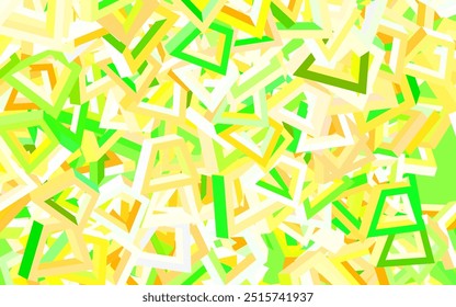 Light Green, Yellow vector pattern with random forms. Colorful chaotic forms with gradient in modern style. Elegant design for wallpapers.