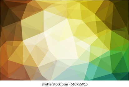 Light Green, Yellow vector Pattern.  triangular template. Geometric sample. Repeating routine with triangle shapes. New texture for your design. Pattern can be used for background.