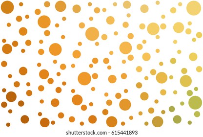 Light Green, Yellow vector pattern with colored spheres. Geometric sample of repeating circles on white background in halftone style.