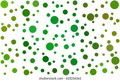 Light Green, Yellow vector pattern of geometric circle shapes. Colorful mosaic banner. Geometric background with colored disks.